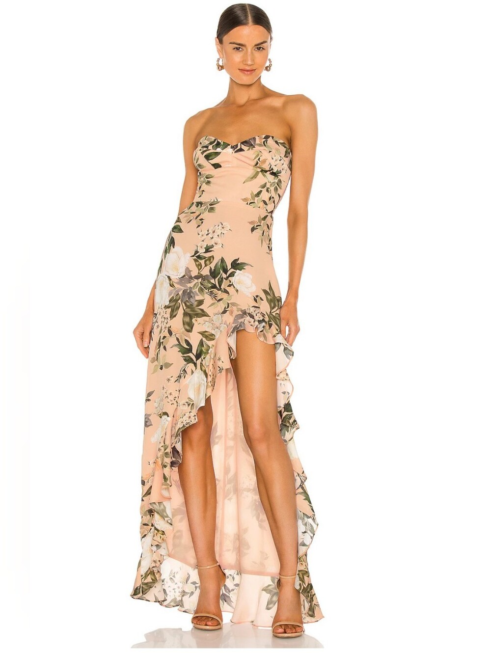 Amanda Uprichard X Revolve Eden Gown In Juniper Floral